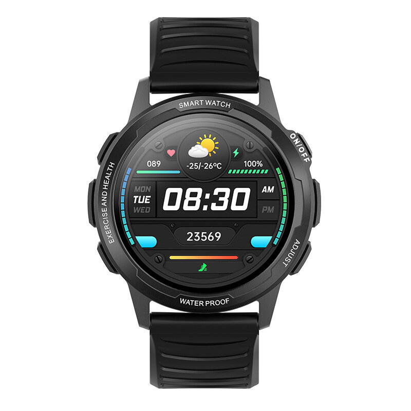 X28 1.32inch 360*360 HD Large Screen Smart Watch Waterproof Heart Rate Monitor Blood Pressure Oxygen GPS Tracker Sport Full Touc