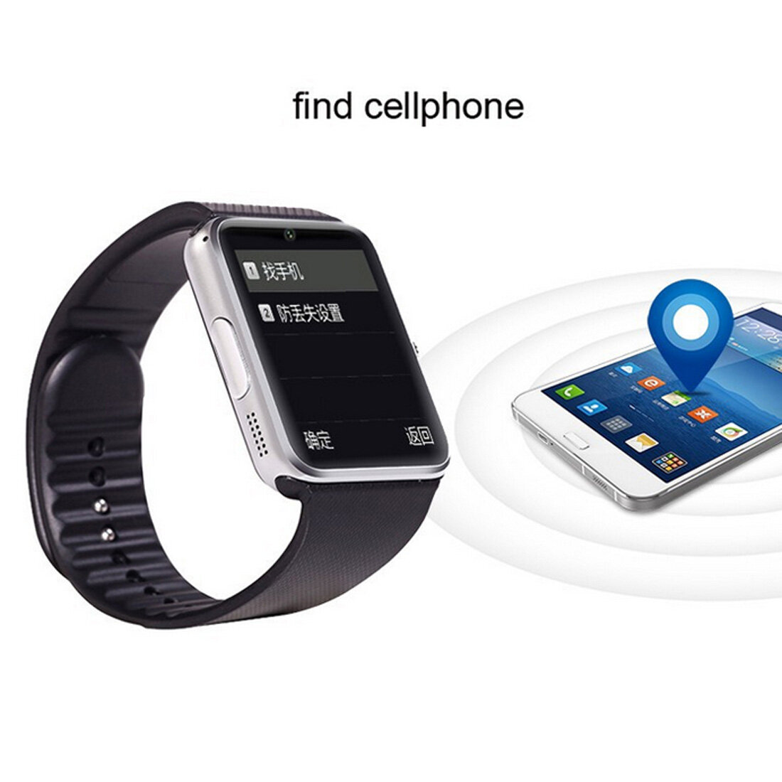 GT08 1.54 inch Touch Screen bluetooth Calling NFC Sedetary Reminder Sound Record Sports Smart Watch