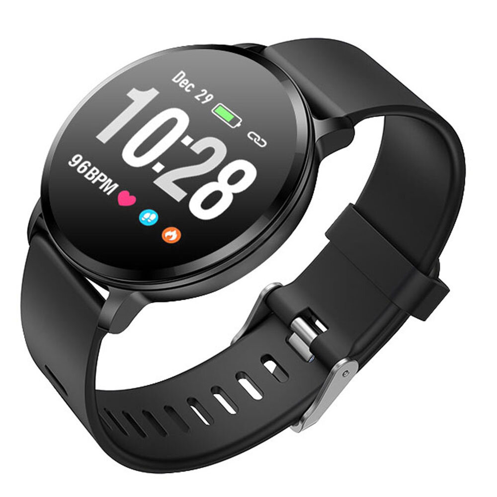 T8 1.3 inch Full Touch Screen Heart Rate Blood Pressure Oxygen Monitor Temperature Measurement Smart Watch