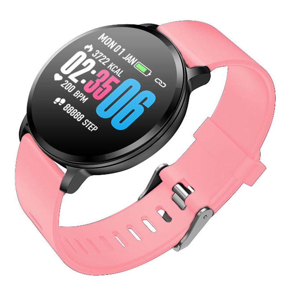 T8 1.3 inch Full Touch Screen Heart Rate Blood Pressure Oxygen Monitor Temperature Measurement Smart Watch