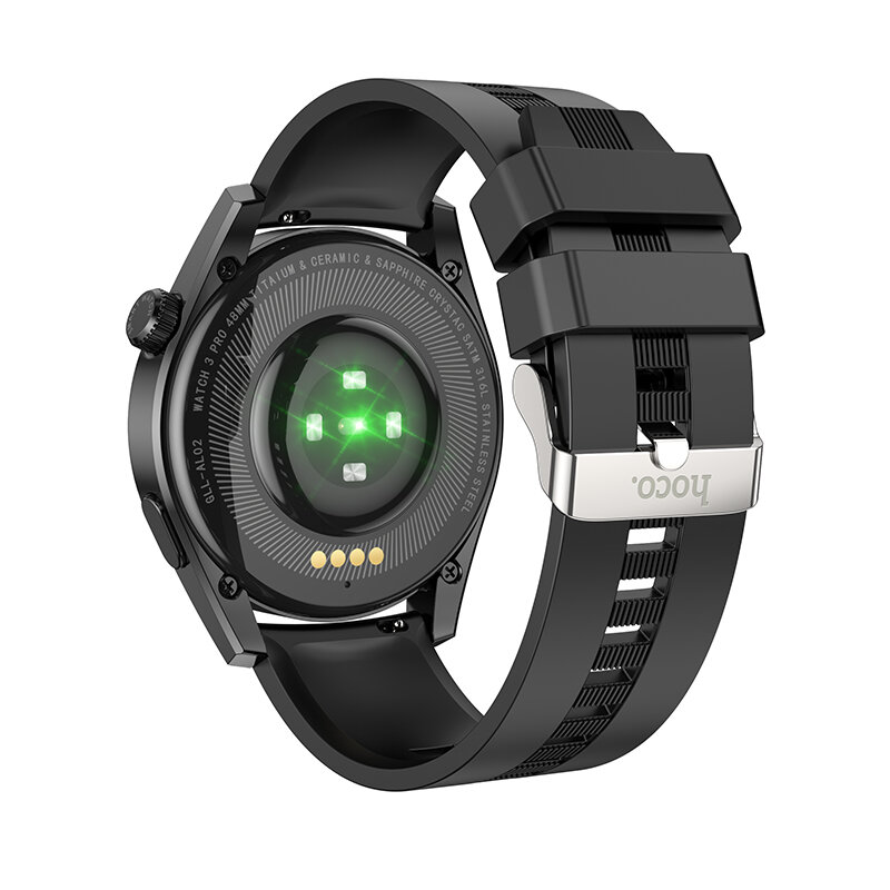 HOCO Y9 1.32 inch 360*360px HD Full Touch Screen bluetooth Call Heart Rate Monitor IP68 Waterproof Smart Watch