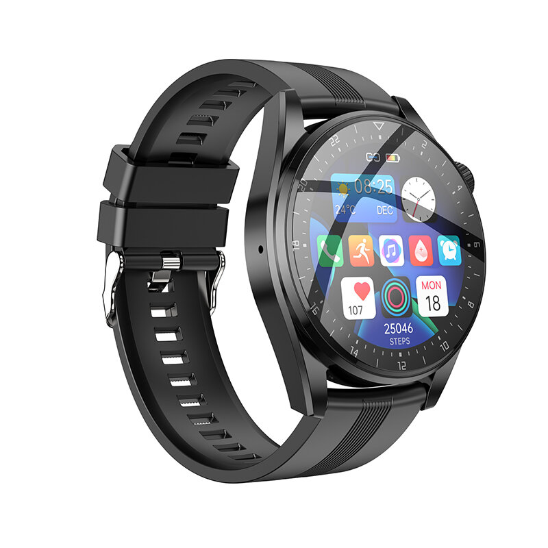 HOCO Y9 1.32 inch 360*360px HD Full Touch Screen bluetooth Call Heart Rate Monitor IP68 Waterproof Smart Watch