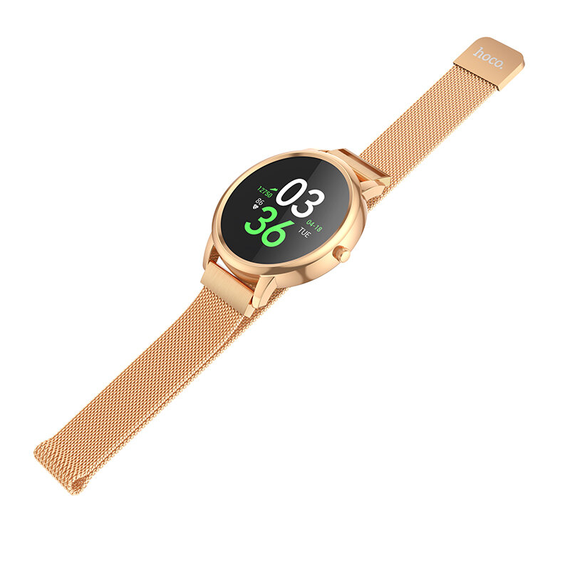 HOCO Y8 1.09 inch Full Touch Screen Heart Rate Monitor Female Physiological Cycle Reminder IP68 Waterproof BT5.0 Smart Watch