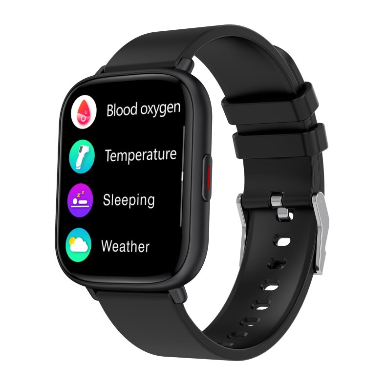 Q9 Pro 1.85 inch HD Screen Body Temperature Measurement Heart Rate Blood Pressure SpO2 Monitor Fitness Tracker 45 Days Long Stan