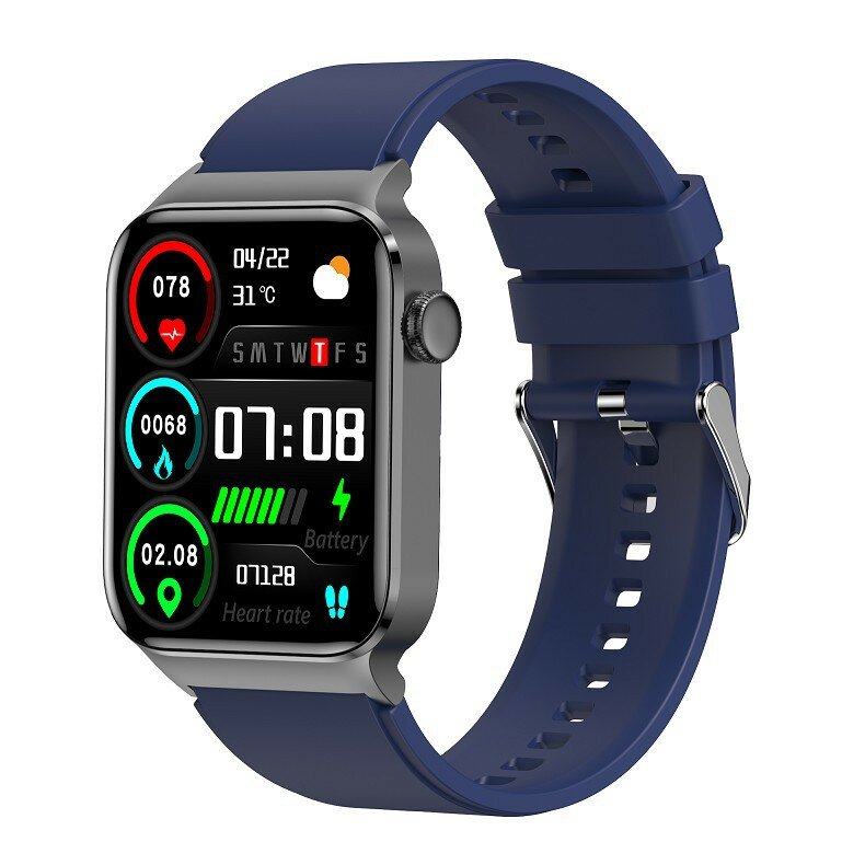 T50 1.9 inch HD Screen bluetooth Call Heart Rate Blood Pressure SpO2 Monitor Multi-sport Modes Fitness Tracker Music Playback Sm