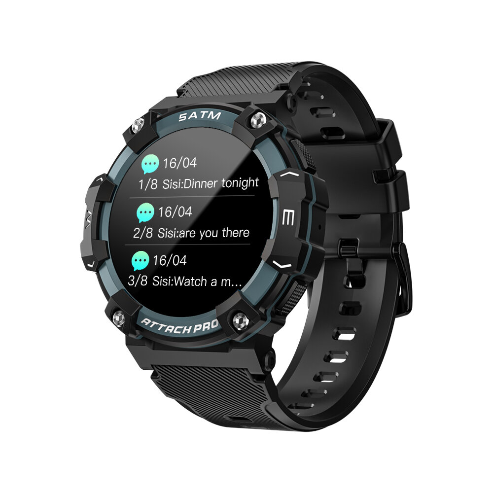 LOKMAT ATTACK 2 PRO 1.39 inch TFT 50 Meters Waterproof SpO2 Blood Oxygen Heart Rate Monitor Multi-sport Modes Smart Watch