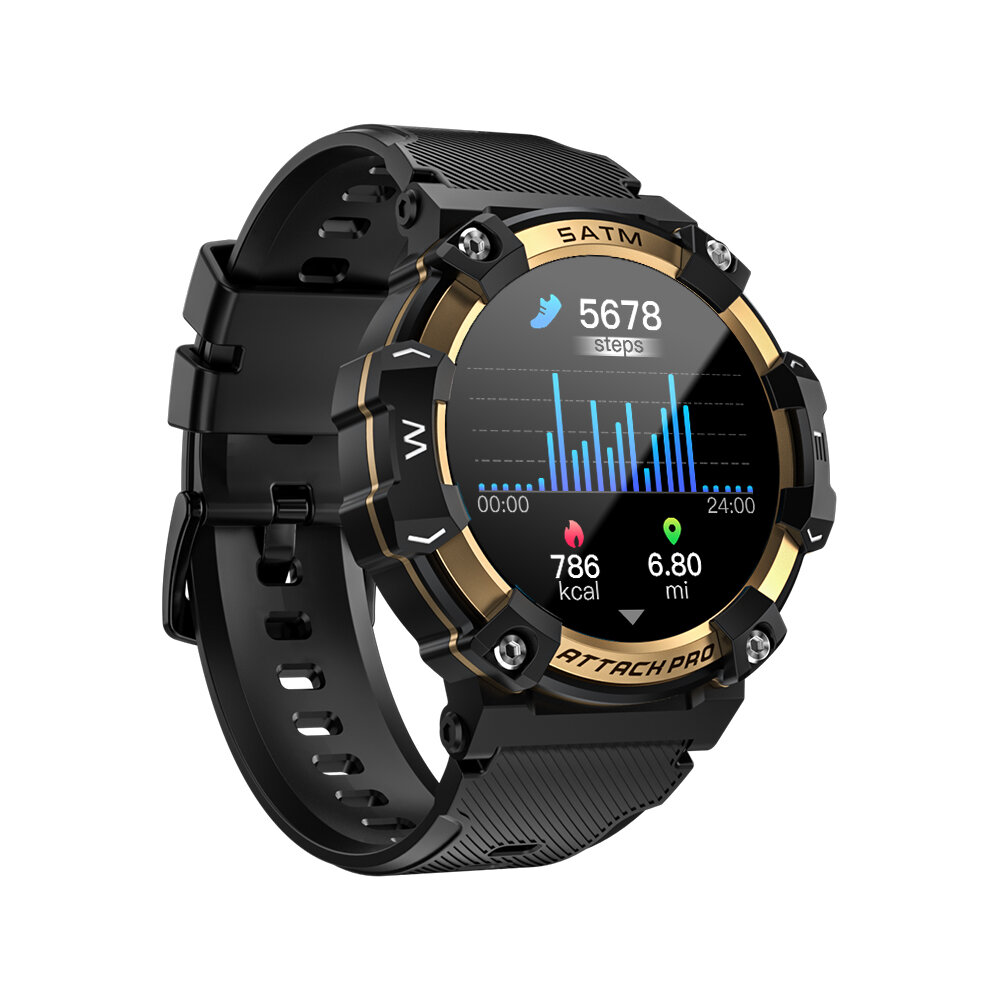 LOKMAT ATTACK 2 PRO 1.39 inch TFT 50 Meters Waterproof SpO2 Blood Oxygen Heart Rate Monitor Multi-sport Modes Smart Watch