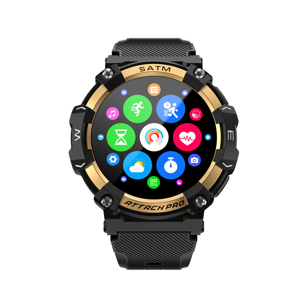 LOKMAT ATTACK 2 PRO 1.39 inch TFT 50 Meters Waterproof SpO2 Blood Oxygen Heart Rate Monitor Multi-sport Modes Smart Watch