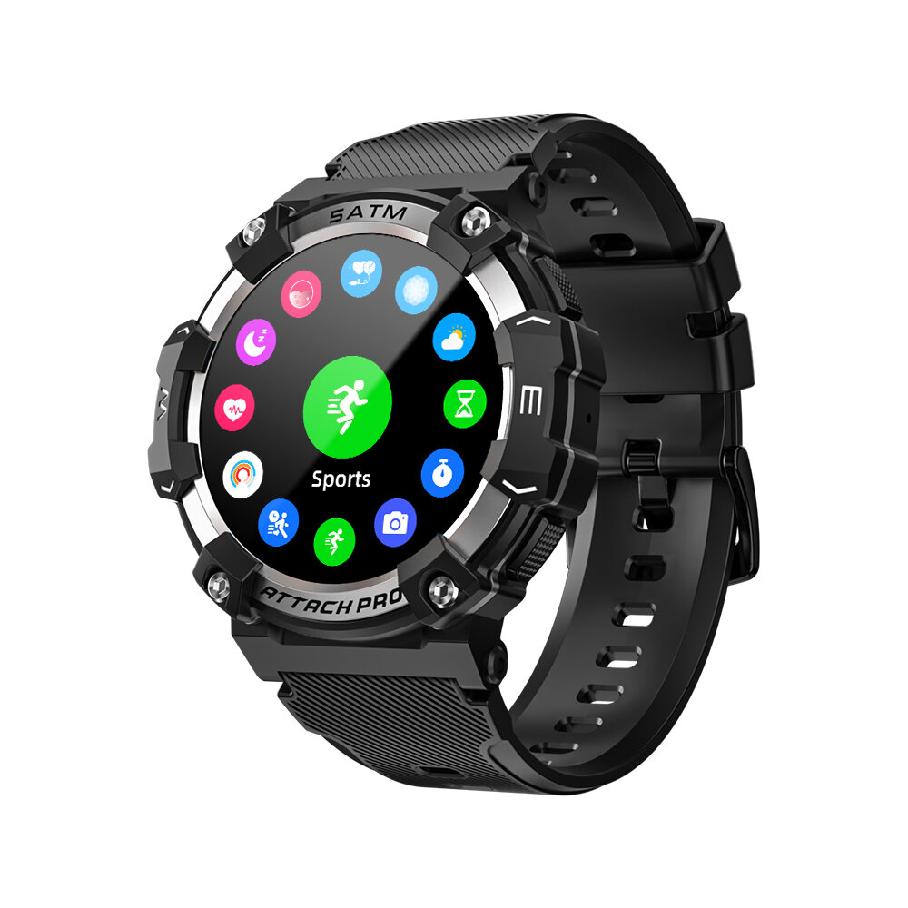 LOKMAT ATTACK 2 PRO 1.39 inch TFT 50 Meters Waterproof SpO2 Blood Oxygen Heart Rate Monitor Multi-sport Modes Smart Watch