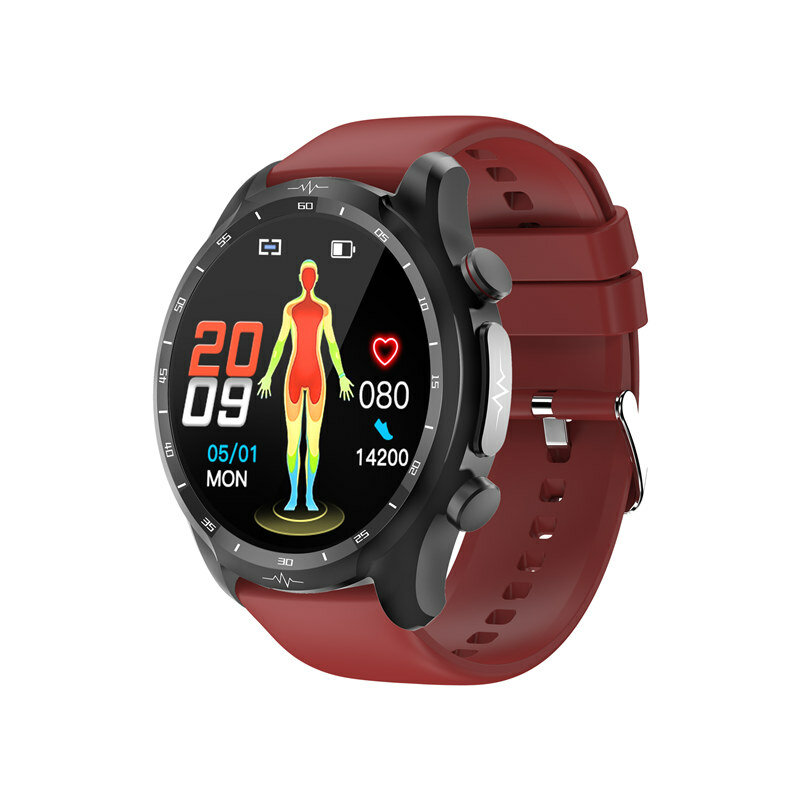 E430 1.39 inch HD Touch Screen Non-invasive Blood Sugar ECG Health Blood Pressure Temperature Measurement Sport Smart Watch