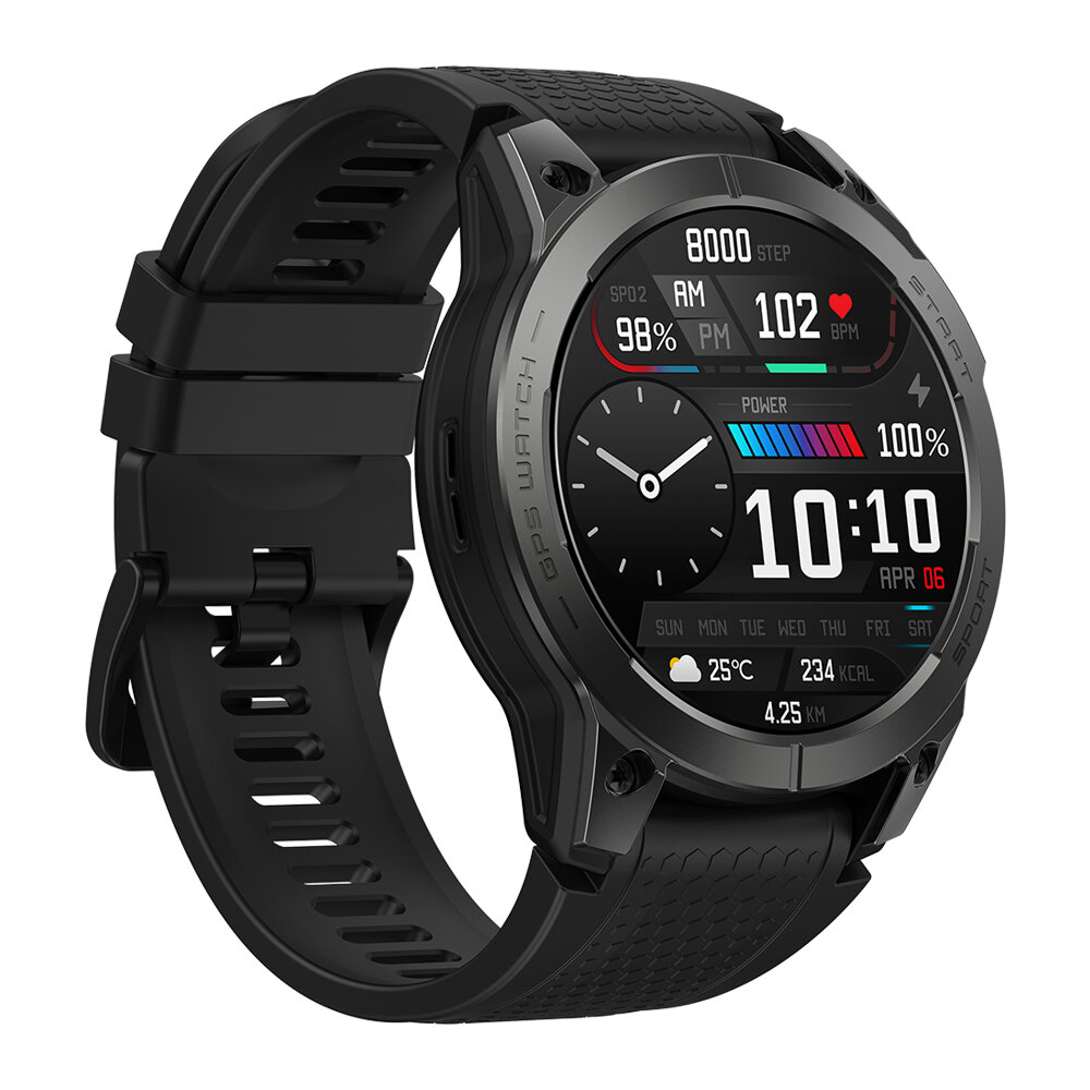 [Flagship 2023] Zeblaze Stratos 3 Premium GPS Smart Watch 1.43 inch Ultra 466*466 Pixels HD AMOLED Display Built-in GPS Hi-Fi Bl