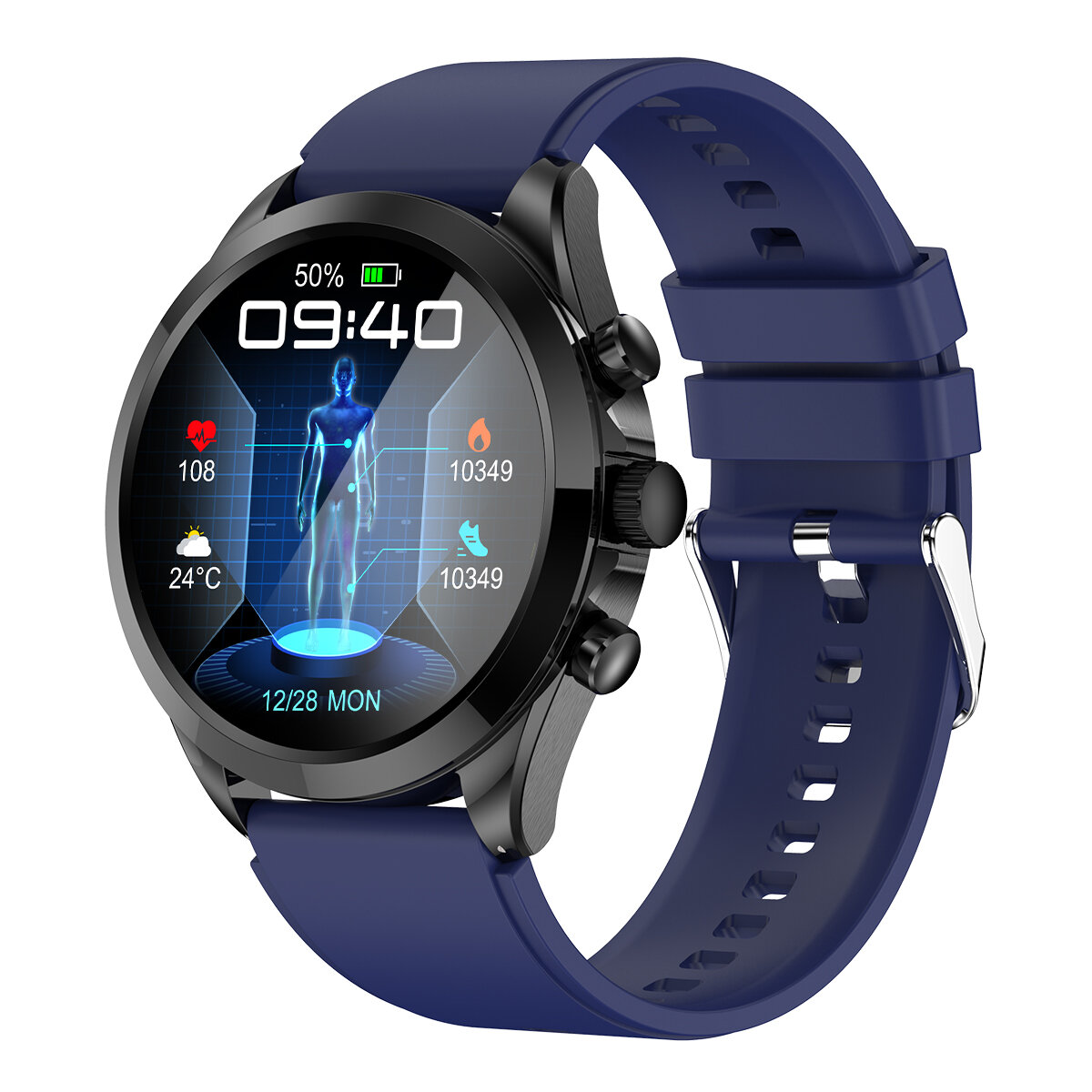 ET440 1.39 inch HD Screen bluetooth Call ECG Heart Rate Blood Pressure SpO2 Monitor Sleep Monitoring Multi-sport Modes Music Pla