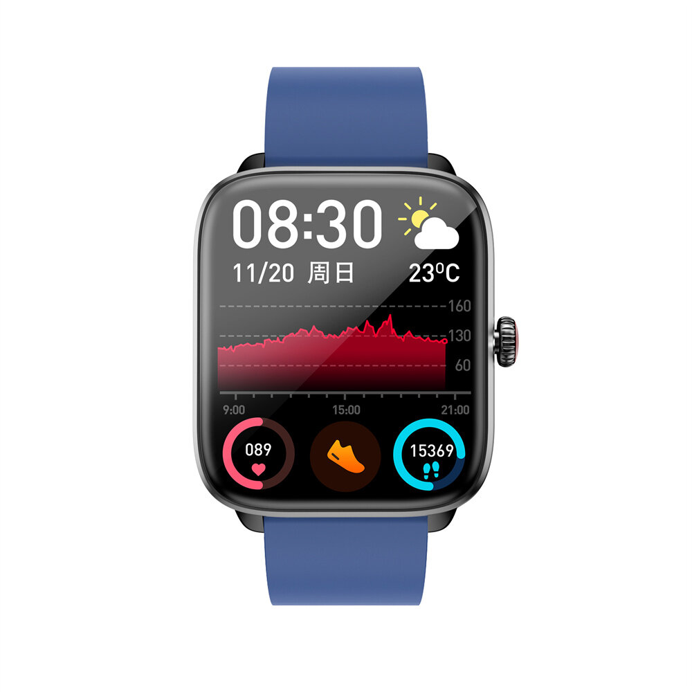 T20 1.96inch HD Screen bluetooth Call Heart Rate Blood Pressure SpO2 Monitor Sleep Monitoring Multi-sport Modes One-button Conne