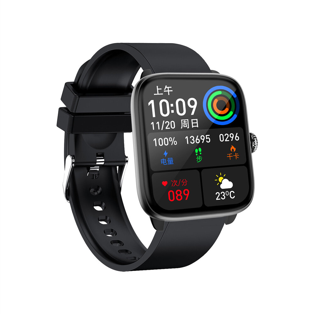 T20 1.96inch HD Screen bluetooth Call Heart Rate Blood Pressure SpO2 Monitor Sleep Monitoring Multi-sport Modes One-button Conne