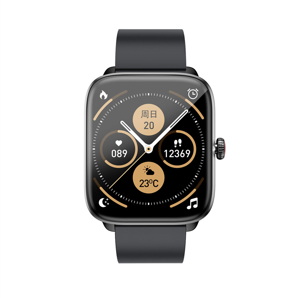 T20 1.96inch HD Screen bluetooth Call Heart Rate Blood Pressure SpO2 Monitor Sleep Monitoring Multi-sport Modes One-button Conne