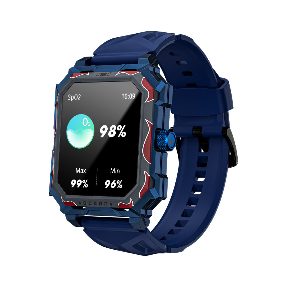 LOKMAT OCEAN MAX 1.96 inch HD Screen bluetooth Call Heart Rate Blood Pressure SpO2 Monitor Sleep Monitoring Multi-sport Modes Mu