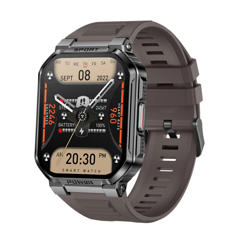 MK67 1.83 inch HD Screen bluetooth Call Heart Rate Blood Pressure SpO2 Monitor Sleep Monitoring Multi-sport Modes Music Playback