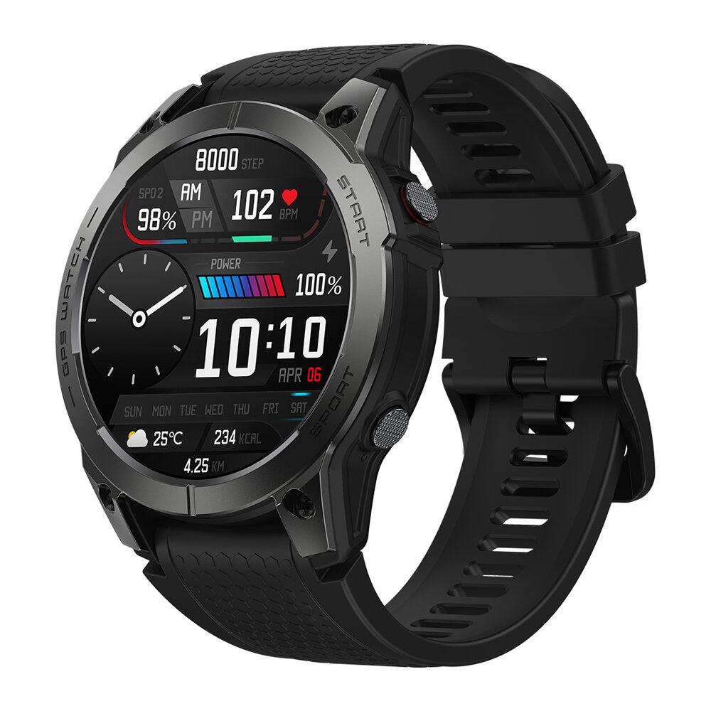 [Flagship 2023] Zeblaze Stratos 3 Premium GPS Smart Watch 1.43 inch Ultra 466*466 Pixels HD AMOLED Display Built-in GPS Hi-Fi Bl