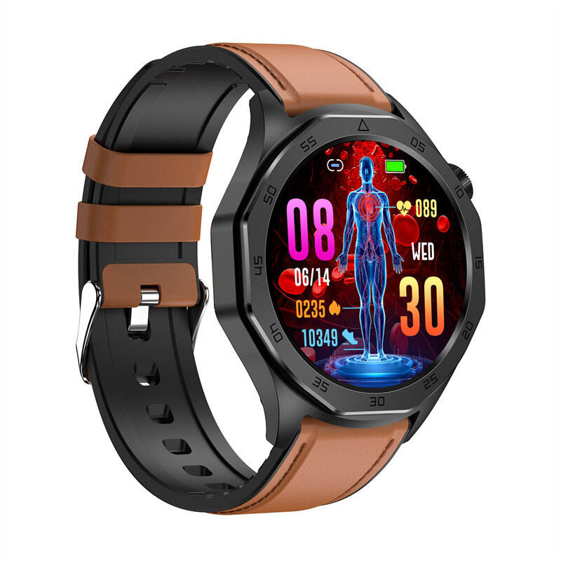 ET480 1.43inch AMOLED Screen ECG Uric Acid Lipid bluetooth Call Heart Rate Blood Pressure SpO2 Monitor BMI Body Fat Measurement