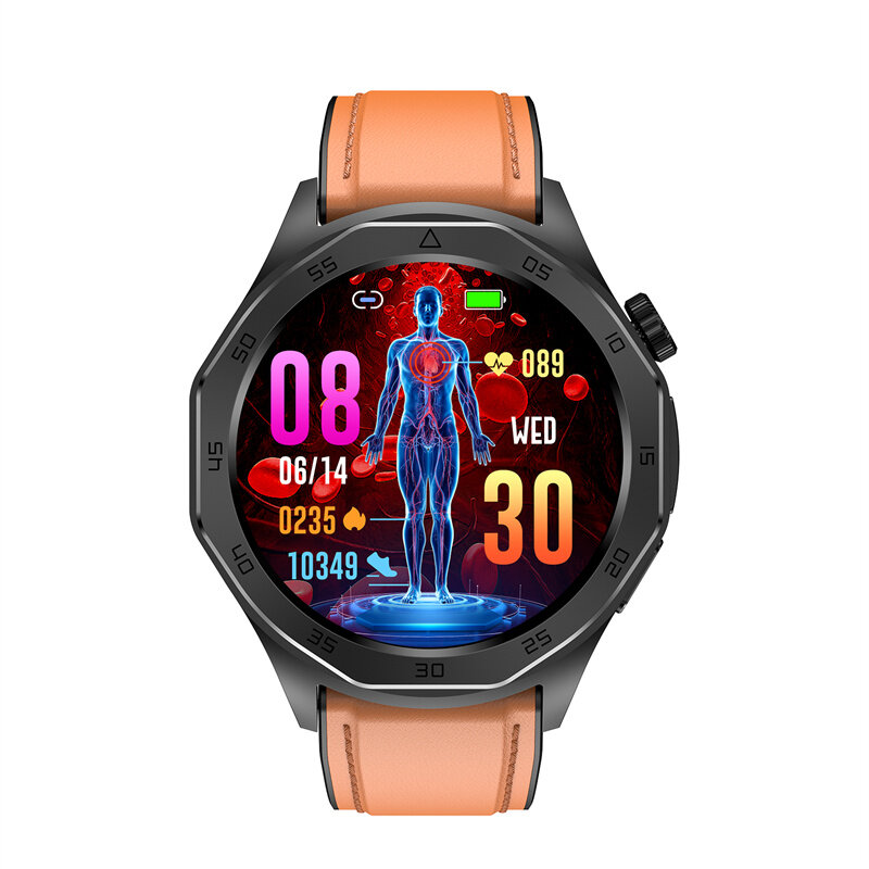 ET480 1.43inch AMOLED Screen ECG Uric Acid Lipid bluetooth Call Heart Rate Blood Pressure SpO2 Monitor BMI Body Fat Measurement