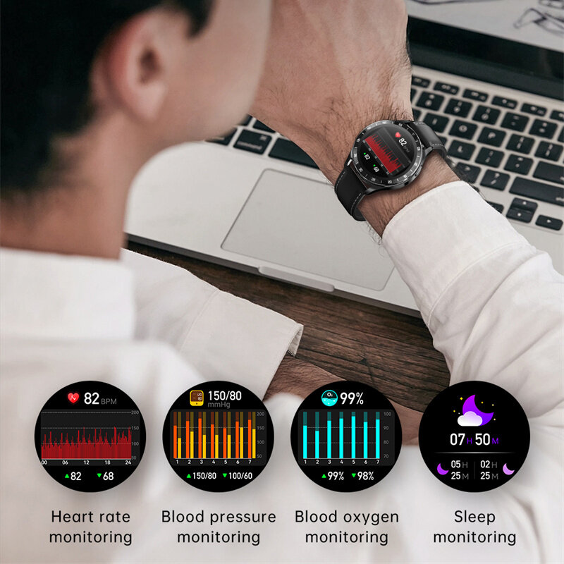 X10 1.39inch HD Screen CNC Metal Steel-feel Watch with TWS Earphones bluetooth Call Heart Rate Blood Pressure 3605 Real Blood Ox