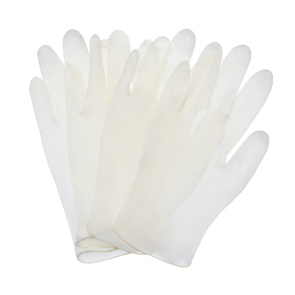 DG-LG01 100PCS Disposable Natural Latex Gloves S/M/L Daily Glove COD