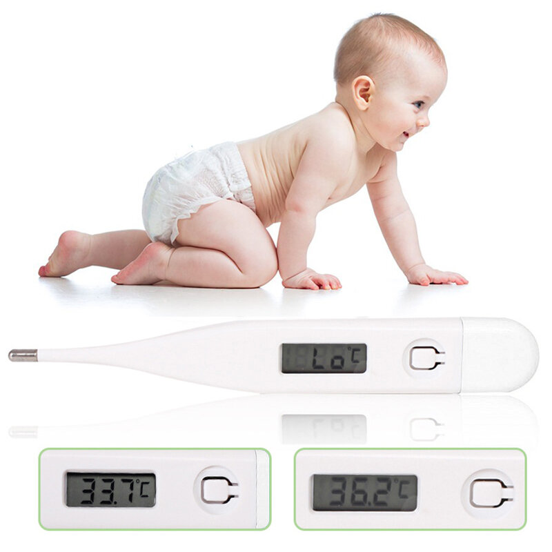 Digital LCD Electronic Thermometer °C / °F Baby Boy Girl Body Temperature Checking Safe Oral Digital Thermometers Kids H