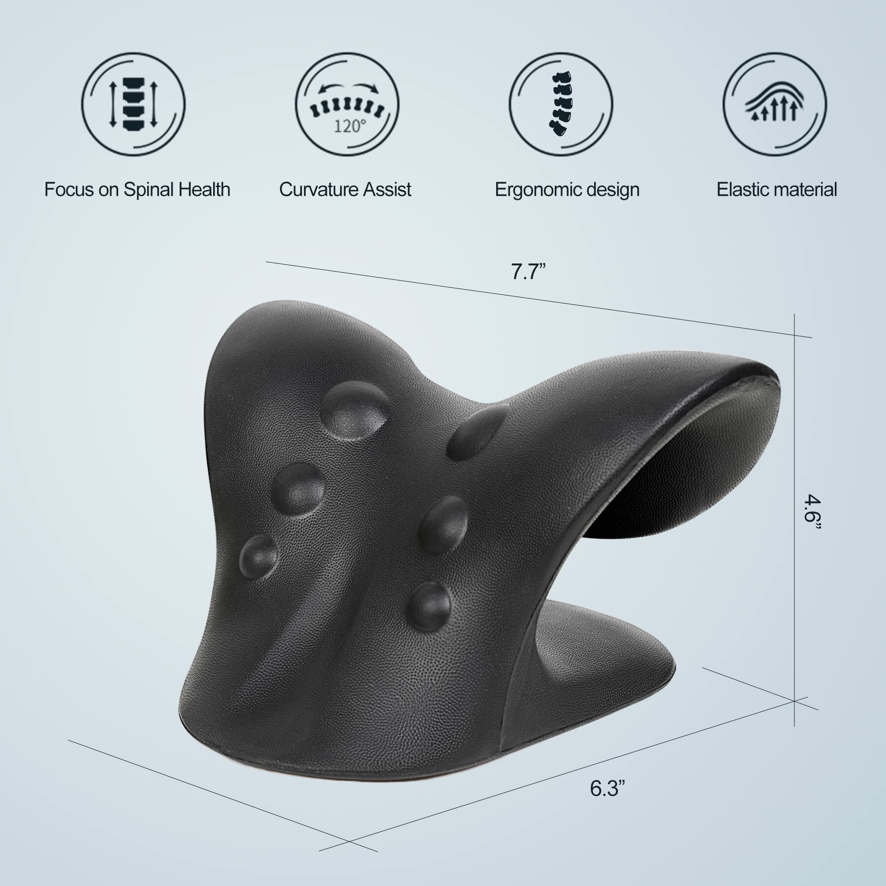 Neck Massage Pillow Pressure Point Pillow Neck Stretcher Relaxer Cervical Traction Device Pillow for Muscle Relax Pain Relief