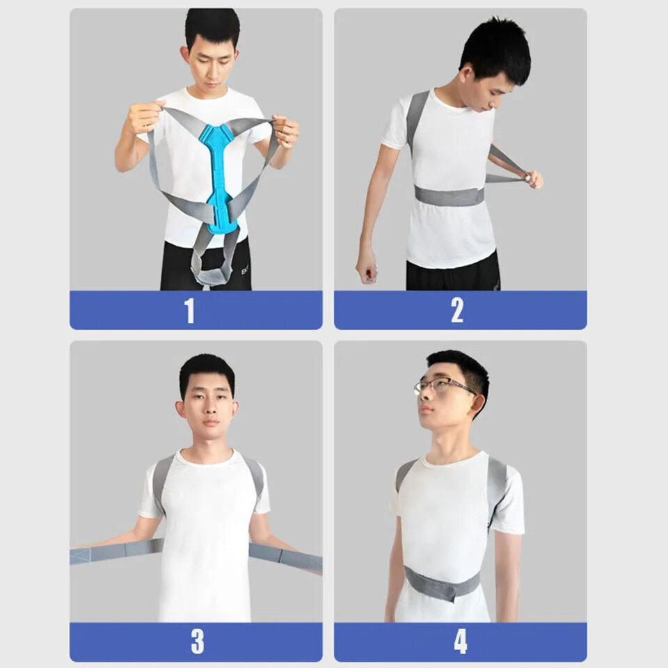 Adjustable Back Posture Corrector Clavicle Spine Back Shoulder Lumbar Support Correction Belt Posture Men And Women