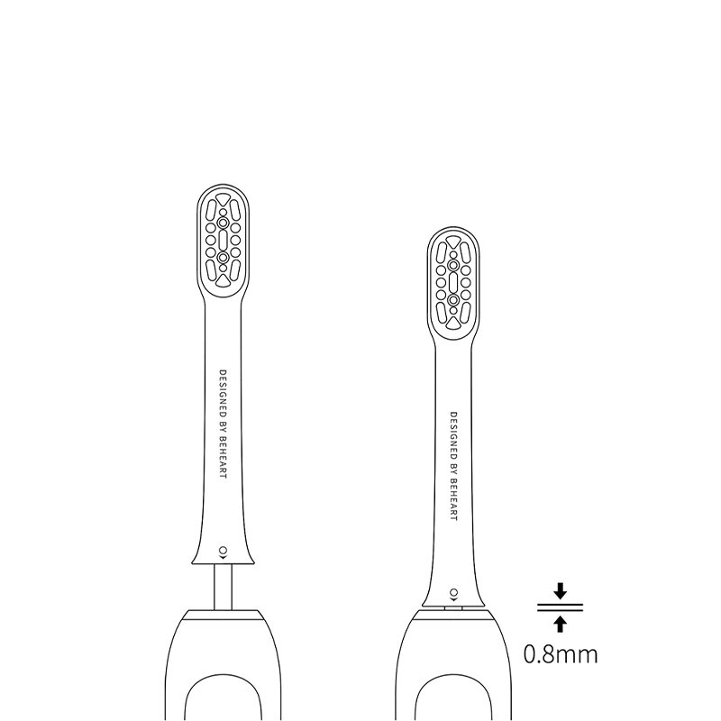 BEHEART W1 Electric Toothbrush Heads Replacement Deep Cleaning Tooth Brush Heads Original Authentic Replacement Heads