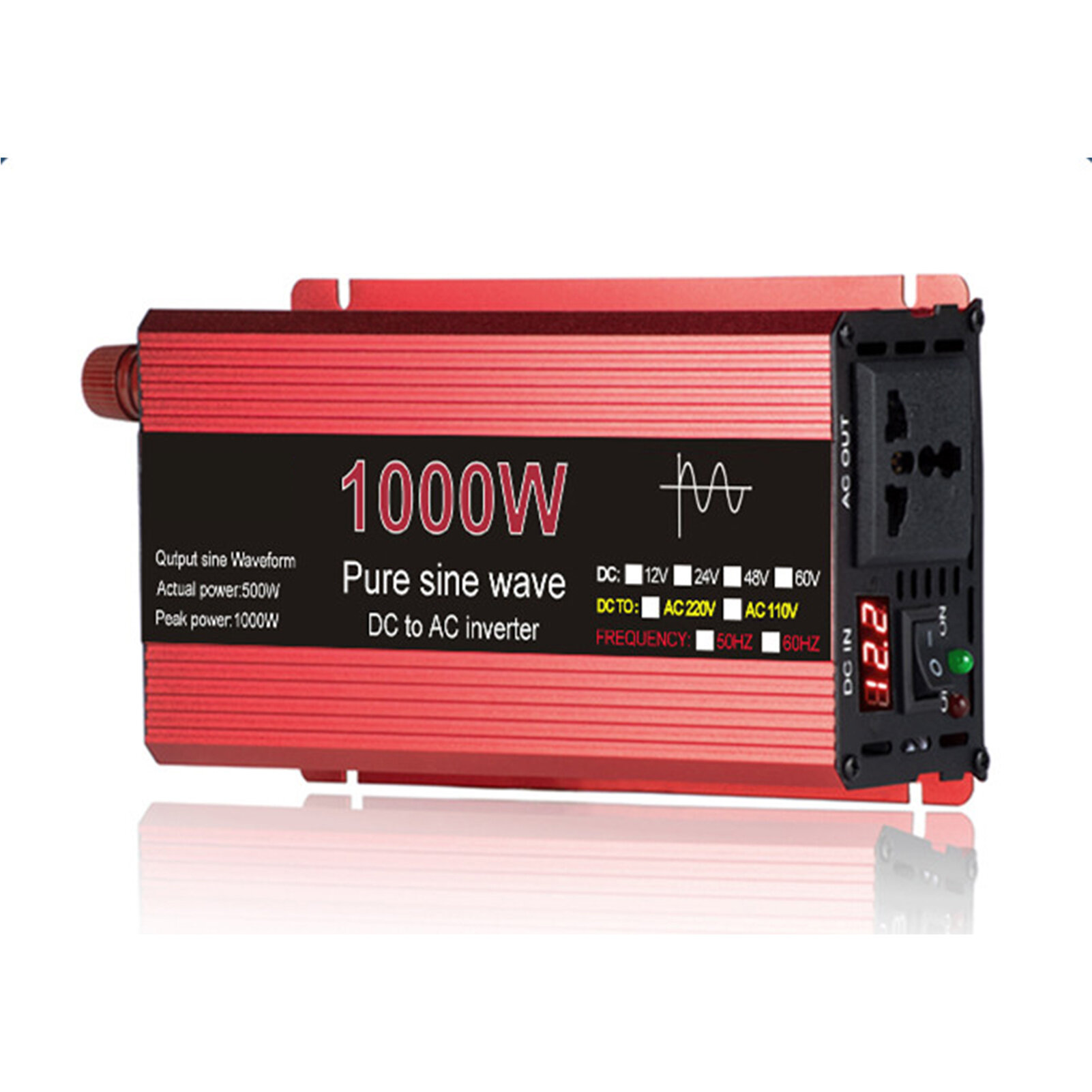 1000W/1600W/2200W/3000W Pure sine wave inverter 12v-220v Solar Power Inverter COD