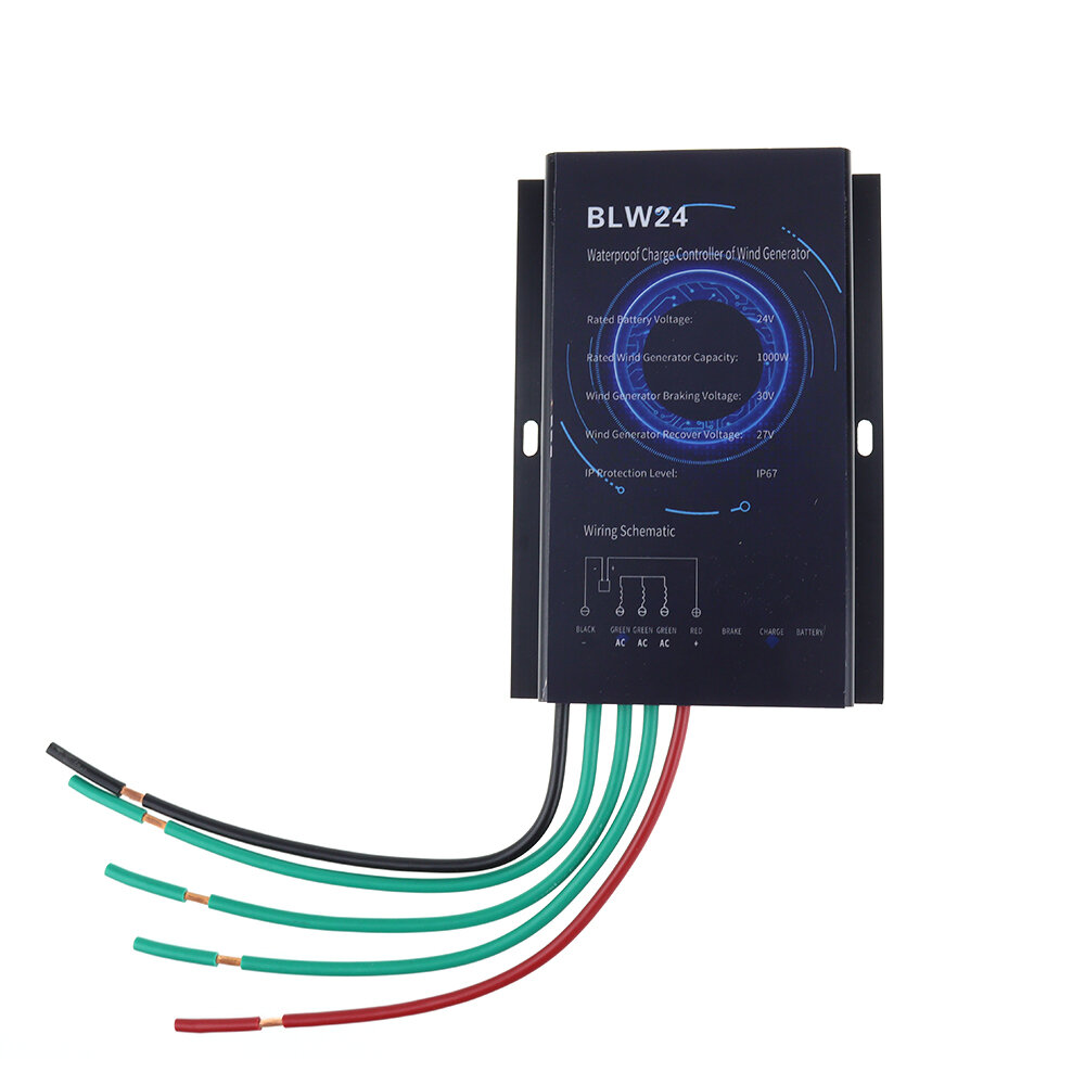 Excellway 1000W Wind Turbine Controller with 48V Battery Rated Voltage Compact and Lightweight Design IP67 Protection Class Idea