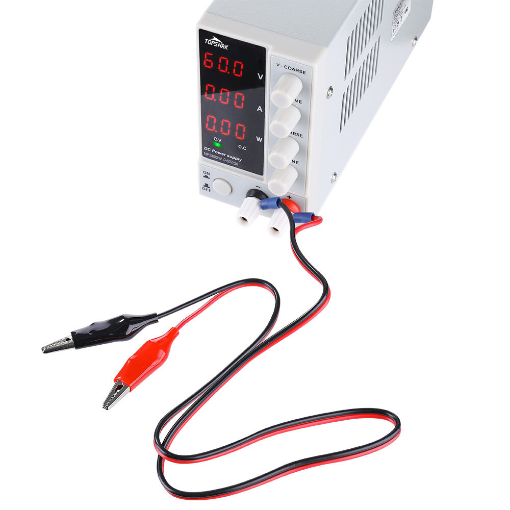 Topshak NPS605W 110V/220V 0-60V 0-5A Adjustable Digital DC Power Supply 300W Regulated Laboratory Switching Power Supply