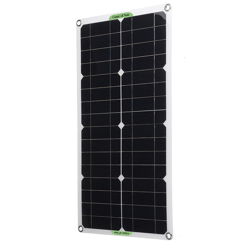 25W Protable Solar Panel Kit Dual DC USB Charger Kit w/ 60A/100A Solar Controller