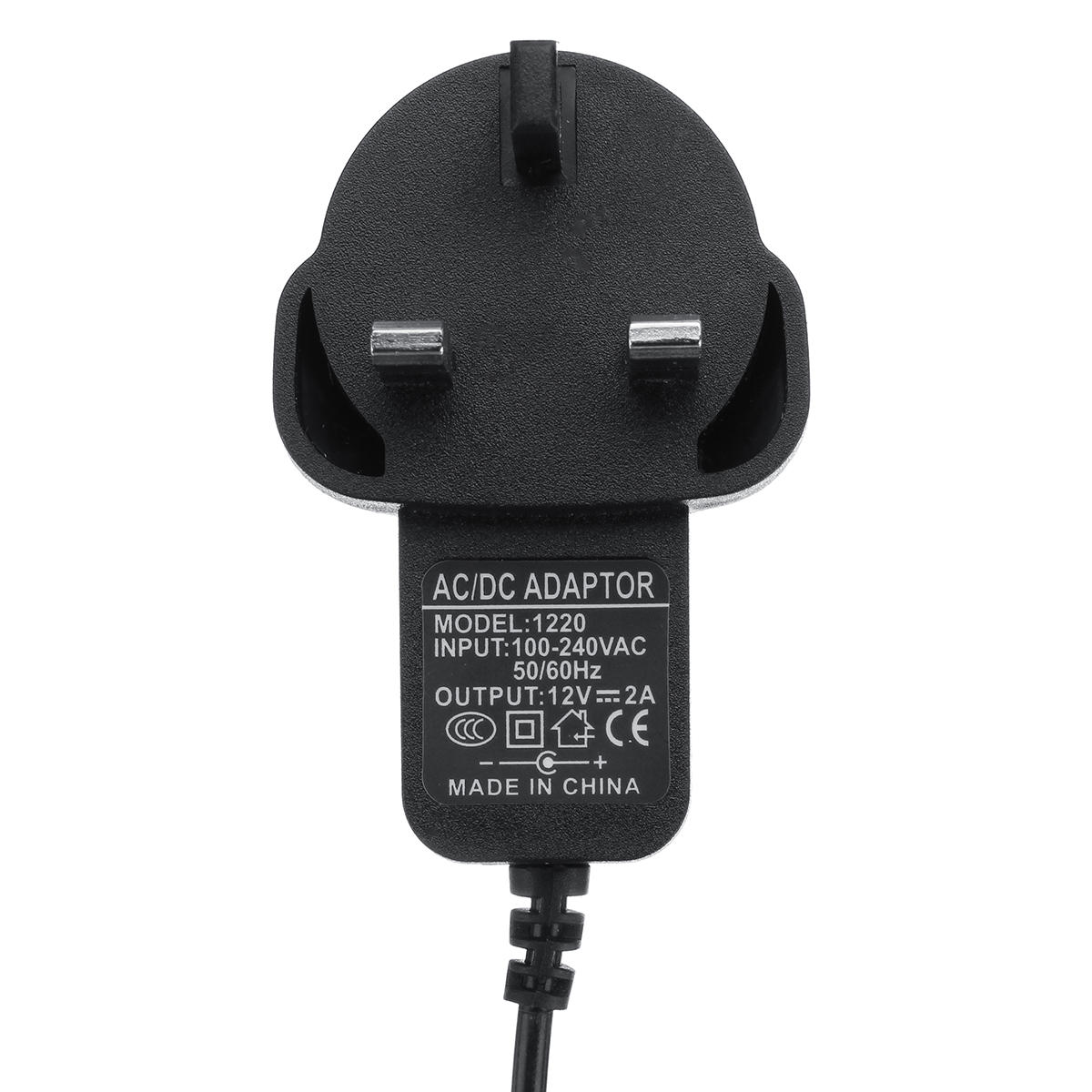 12V 6W UK Plug Charger Adapter To DC Power Cable Cord COD