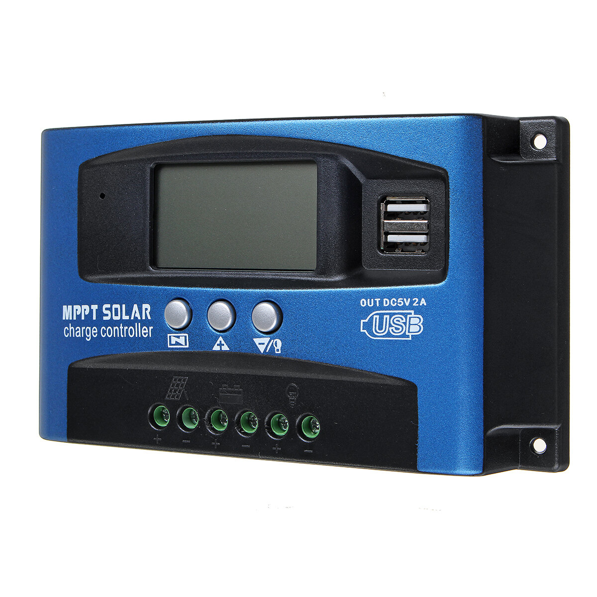 30/40/50/60/100A MPPT Solar Controller LCD Solar Charge Controller Accuracy Dual USB Solar Panel Battery Regulator