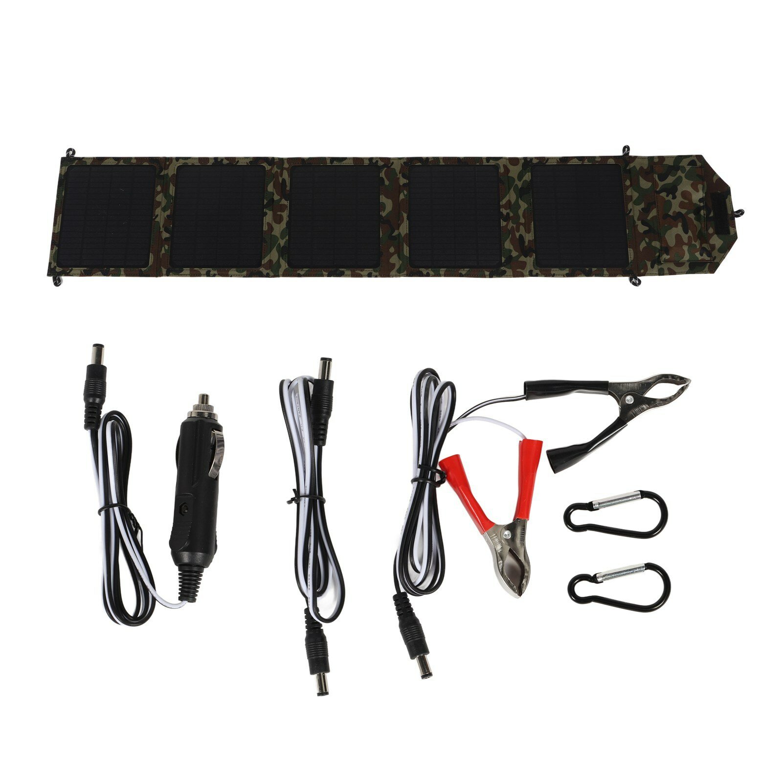 50W Dual USB12-5V Solar Panel Folding Pack Single Crystal Camouflage Outdoor Emergency Charger