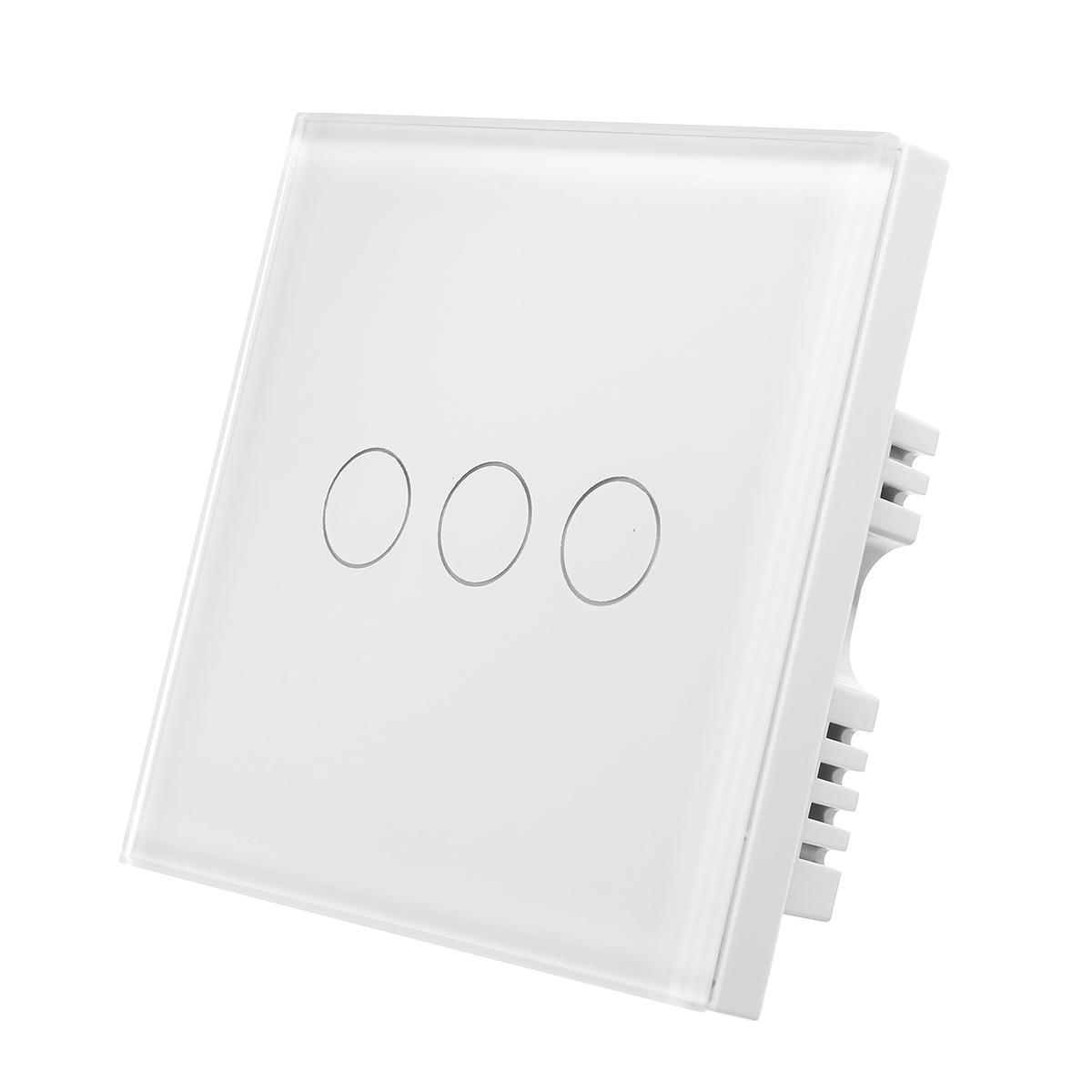 3 Gang 1 Way WIFI Smart Light Touch Remote Control Wall Switch For Amazon Alexa C