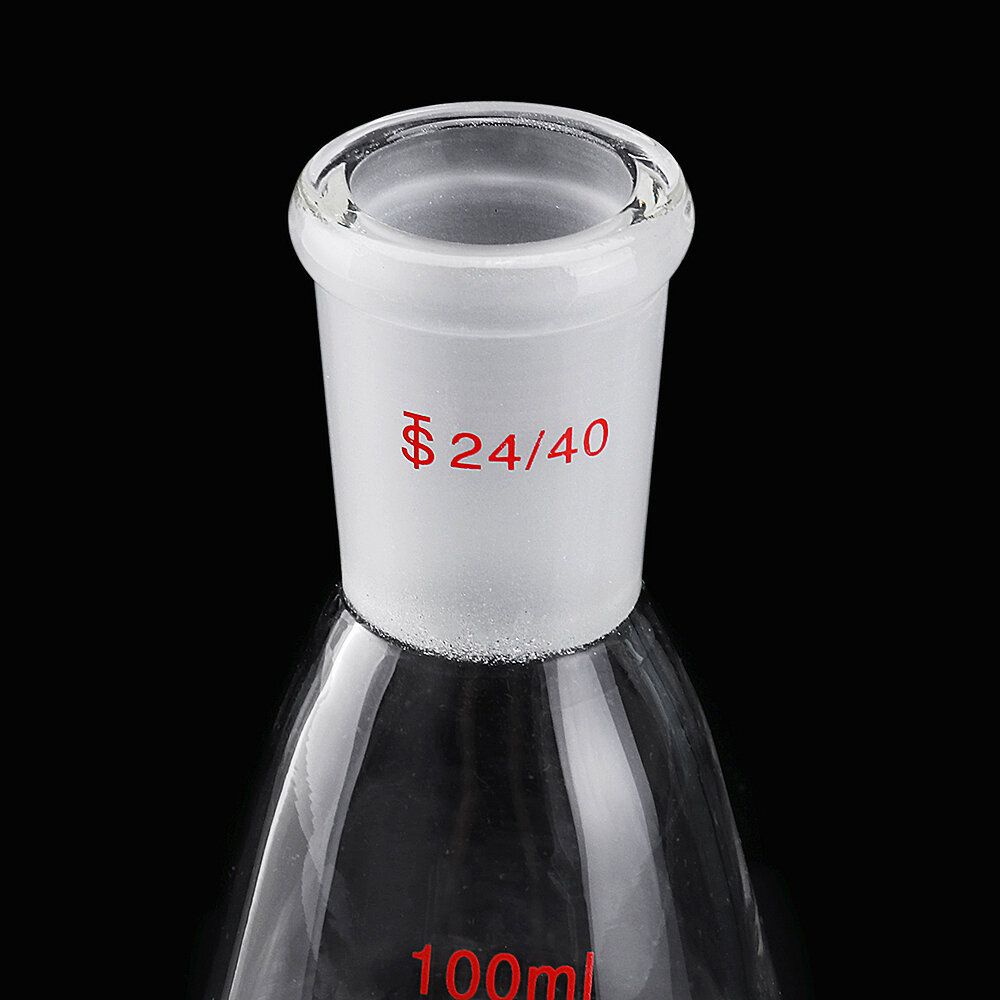 100mL 24/40 Clear Glass Erlenmeyer Flask Conical Flask Bottle Laboratory Glassware Chemistry