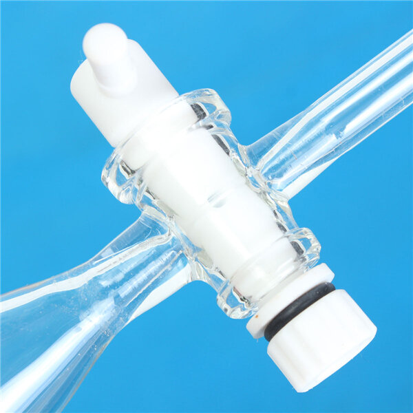 500mL 24/29 Joint Lab Glass Pear Shape Separatory Funnel with PTFE Stopcock COD