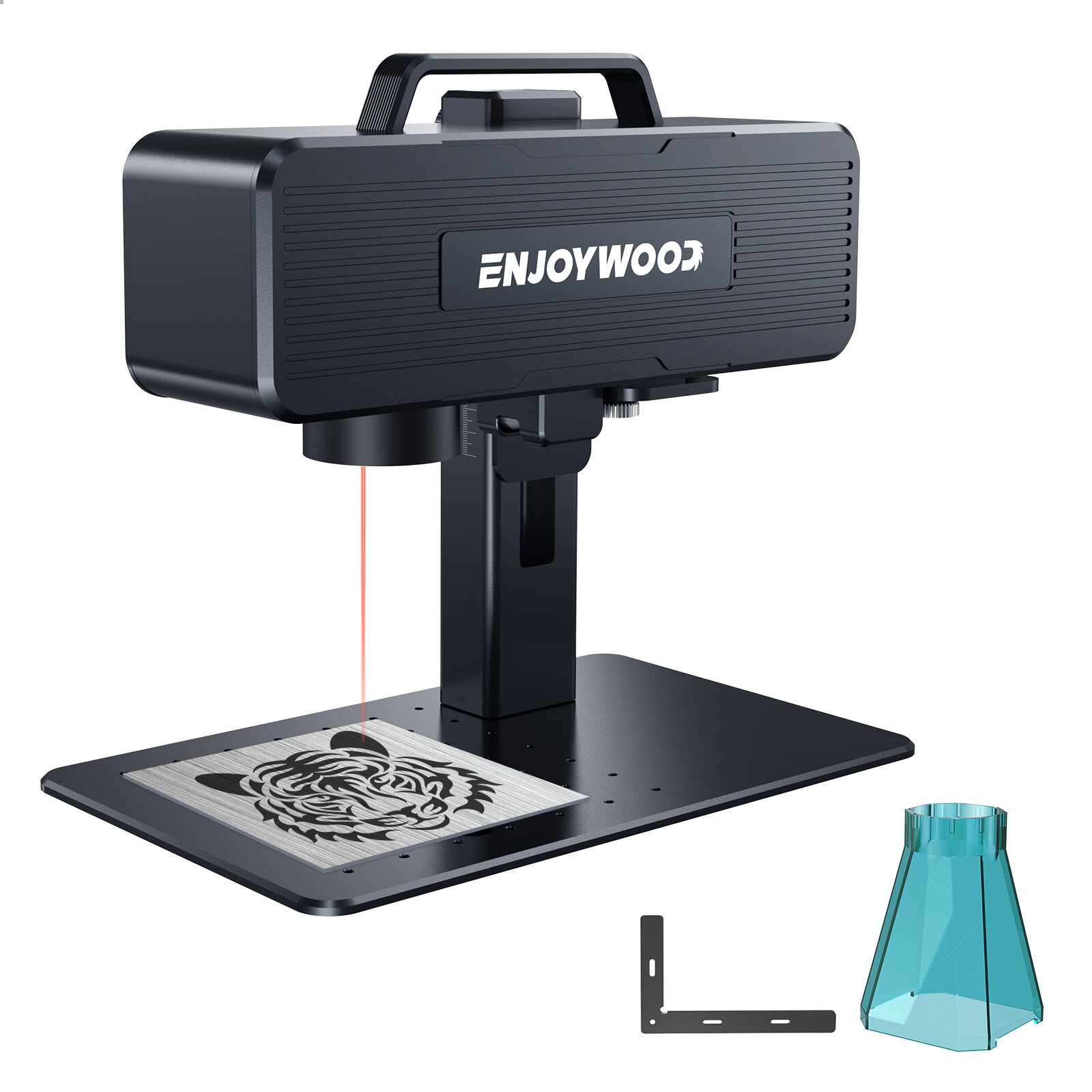 ENJOYWOOD M4 Fiber Laser Engraver 12m/s Fastest High Accuracy Desktop Handheld 2 in 1 Fiber Laser Marking Machine for All Metal