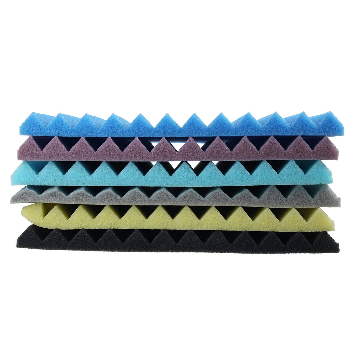 12Pcs Wedge Acoustic Foam Panels 25mm Sound Proofing Foam Room Studio Tile Treatments