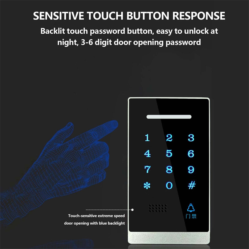 NB08 Security Door Access Control Keypad 1000 User Capacity Support Door Lock Keypad Controller Keyless Entry Pad