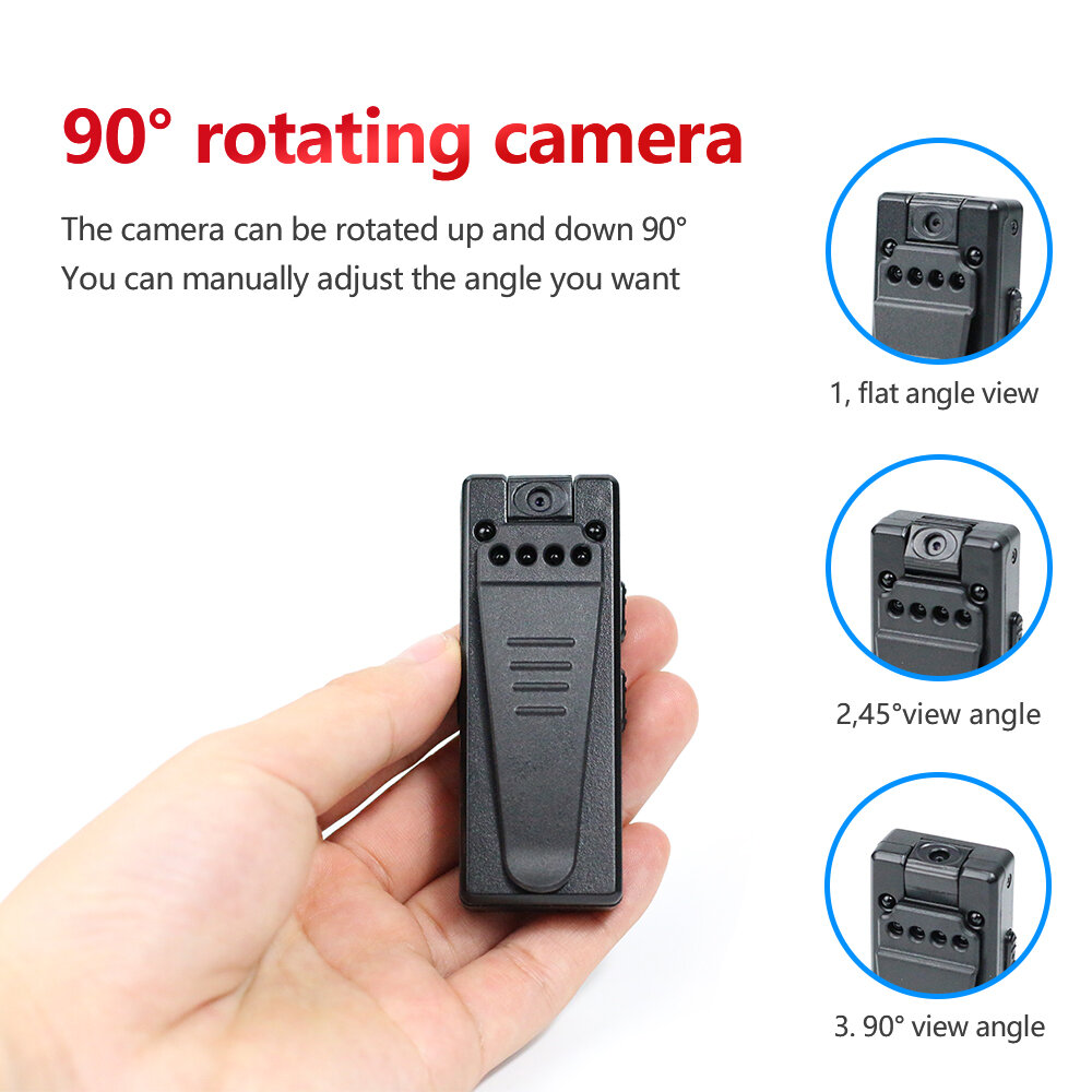 HD 1080P Mini Portable Camera Video Recorder Action DVR Camera Body Monitor Detection Night Vision Micro Cam Recording Camcorder