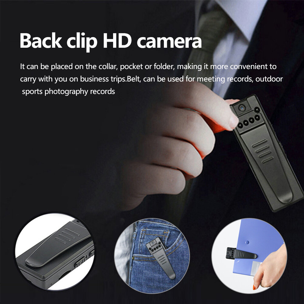 HD 1080P Mini Portable Camera Video Recorder Action DVR Camera Body Monitor Detection Night Vision Micro Cam Recording Camcorder