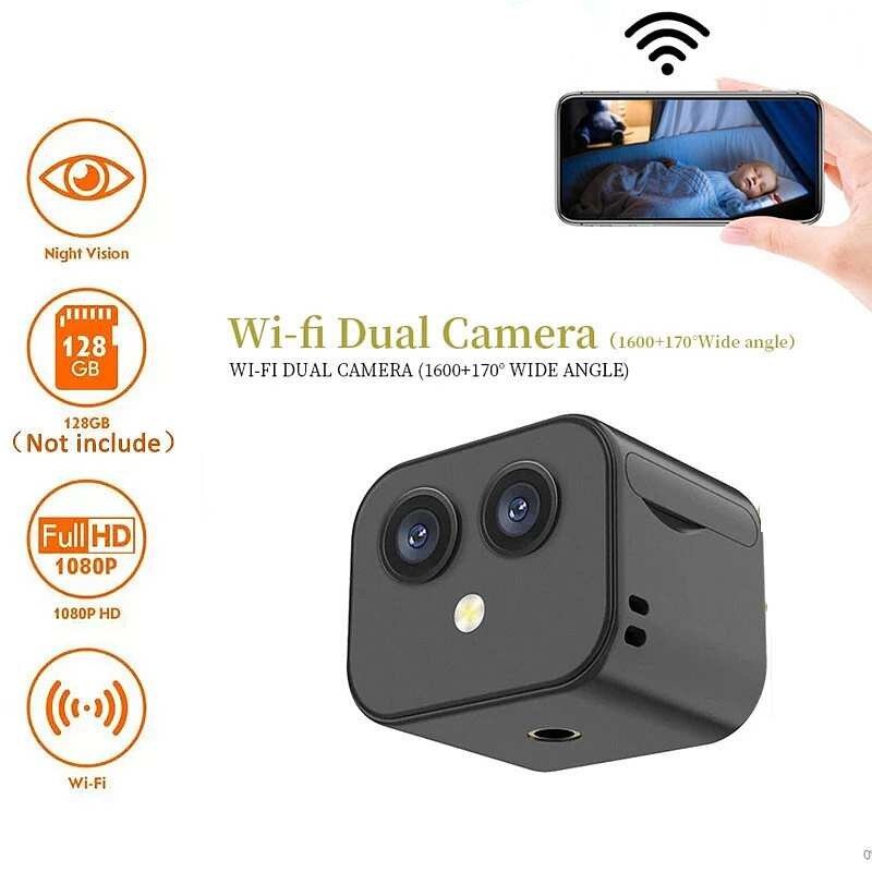 D3 HD Mini Wireless WiFi Dual Camera Mobile Phone Wireless Network Camera Remote Two-way Intercom Monitoring Camcorder