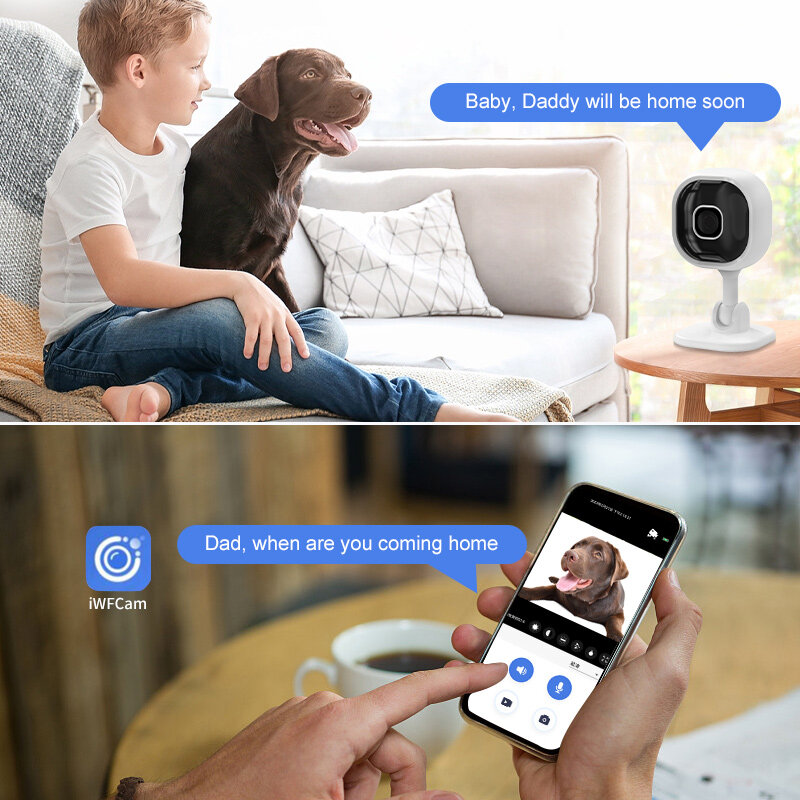 A3 IP Camera HD 1080P Mini WIFI Camera Cam Infrared Night Vision APP Push Alarm Motion Detection Camera Support Voice Intercom