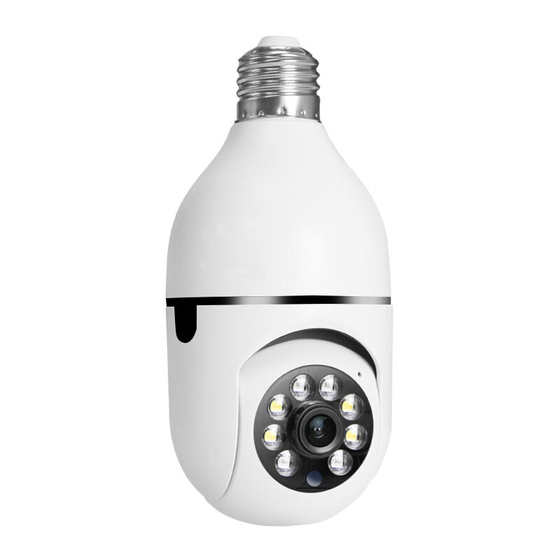 E27 Light Bulb Camera Full Color Night Vision Wireless Wifi Camera Smart Security Camera 1080P 360 Rotate Wifi IP PTZ For Outdoo