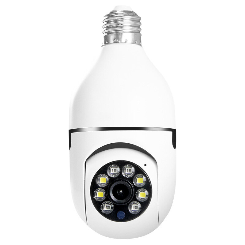 E27 Light Bulb Camera Full Color Night Vision Wireless Wifi Camera Smart Security Camera 1080P 360 Rotate Wifi IP PTZ For Outdoo