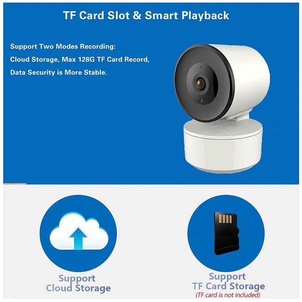 Tuya Wireless Smart Wifi Camera 1080P Indoor Motion Tracking 360 Degree Cloud Storage Baby Monitor Security Surveillance Camera